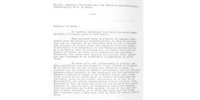 Extrait de délibération du conseil municipal de Rennes, 29 octobre 1965, 1 D 201.