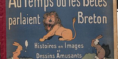 "Au temps où les bêtes parlaient breton" / Benjamin Rabier. -Landerneau : Ololé, 1944, couverture